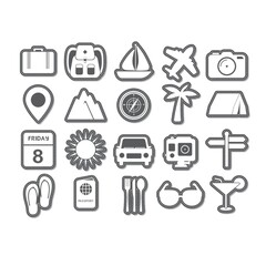 Poster - Set of traveling icons