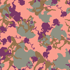 UFO camouflage of various shades of violet, pink and grey colors