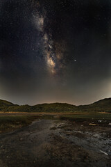 Wall Mural - Hong Kong Star trail Milky Way Night view scene