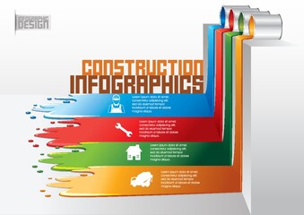 Canvas Print - Construction infographic