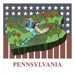 Wall Mural - Pennsylvania state map