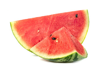 Poster - sliced watermelon isolated on white background