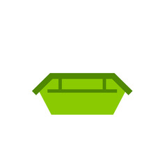 Wall Mural - Skip bin icon. Clipart image isolated on white background
