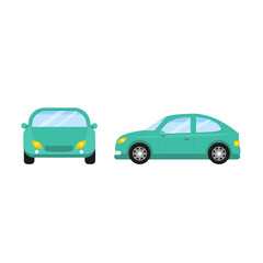  This is a collection of cars in a flat style. Illustration on white background.