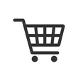 © Andrii Arkhipov - Shopping cart vector icon, flat design. Isolated on white background.