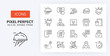 food delivery line icons 256 x 256