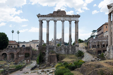 Roman forum without people