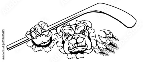 A bulldog ice hockey player...