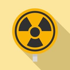 Hazard radiation sign icon. Flat illustration of hazard radiation sign vector icon for web design