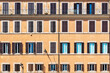 © Marek Poplawski - Buiding wall with windows  in Campo de' Fiori in Rome, Italy.
