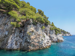 Wall Mural - Amarantos rocks at Skopelos