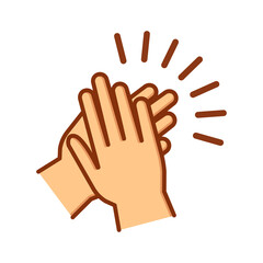 Wall Mural - Hands clapping icon. Applause gesture. Vector illustration