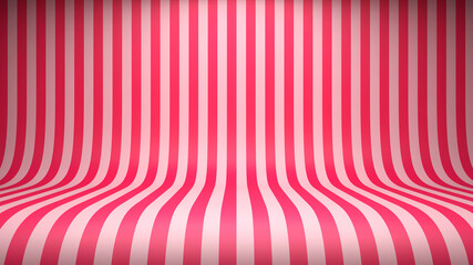 Wall Mural - striped candy pink studio backdrop with empty space for your content