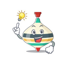 Wall Mural - Mascot character of smart top toy has an idea gesture