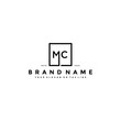 letter MC logo design vector