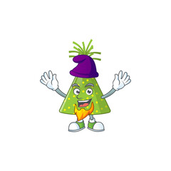 Sticker - A charming fairytale of green party hat Elf cartoon drawing concept