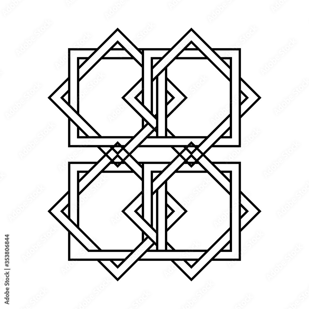 cultural symbol of buddhism endless knot, vector buddhist religious ...