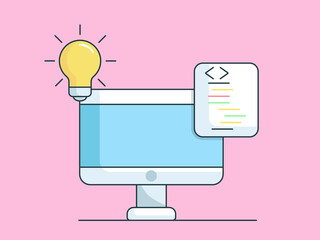 Wall Mural - coding programming and software development