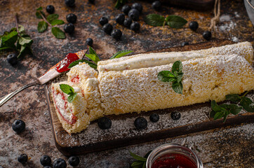 Wall Mural - Sweet creamy roulade