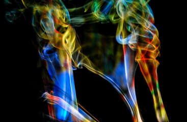 abstract colorful smoke