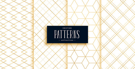 Sticker - premium golden and white geometric art deco patterns