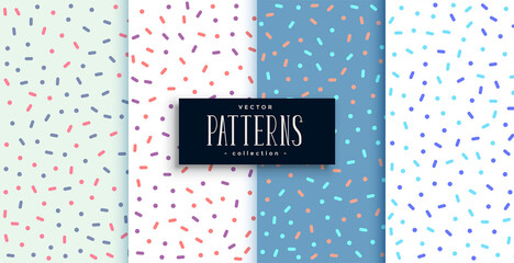 Sticker - elegant memphis style cute patterns set of four