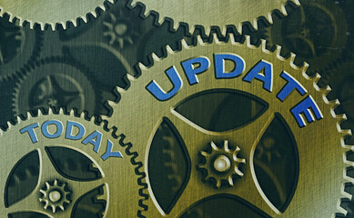 Wall Mural - word writing text update. business photo showcasing by adding new information or making corrections 