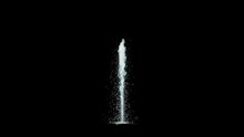 Realistic White Water Of Fountains On A Black Background.
