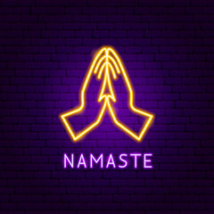 Sticker - Namaste Neon Label