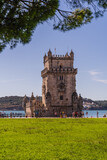 Fototapeta Nowy Jork - View at the Belem tower at the bank of Tejo River in Lisbon - Portugal