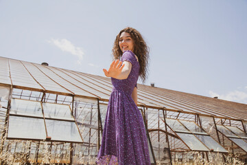 Wall Mural - portrait of a beautiful girl outdoors