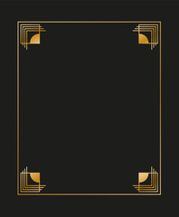 Wall Mural - Vector illustration of art deco borders and frames. Creative pattern in the style of the 1920s for your design. EPS