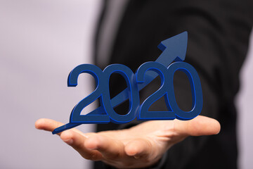 the 2020 business year up goals and  success illustration