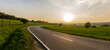 © riebevonsehl - Landstraße im Taunus bei Sonnenuntergang