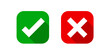 © cgdeaw - checkmark and x or confirm and deny square icon button flat for apps and websites symbol, icon checkmark choice, checkbox button for choose, square answer box for checklist, approval check sign button