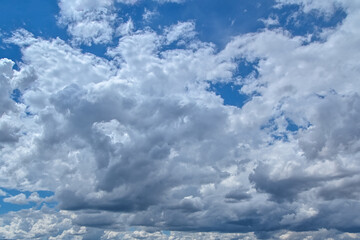 Wall Mural - retro blue sky clouds nature background ,realistic blue sky clouds vintage tone