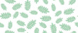 © Nataly-Nete - Green leaves seamless background on white background. Vector illustration.