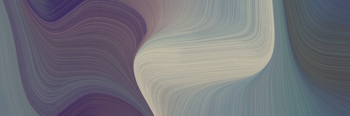 Poster - abstract artistic banner design with dim gray, dark gray and gray gray colors. fluid curved flowing waves and curves for poster or canvas