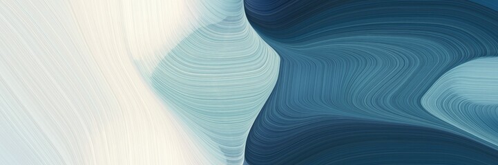 Aufkleber - abstract decorative horizontal header with dark slate gray, light gray and cadet blue colors. fluid curved flowing waves and curves for poster or canvas