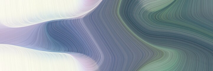 Poster - abstract artistic header with slate gray, linen and dim gray colors. fluid curved lines with dynamic flowing waves and curves for poster or canvas