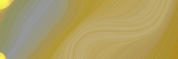 Leinwandbilder - abstract flowing header design with dark khaki, dark gray and peru colors. fluid curved lines with dynamic flowing waves and curves for poster or canvas