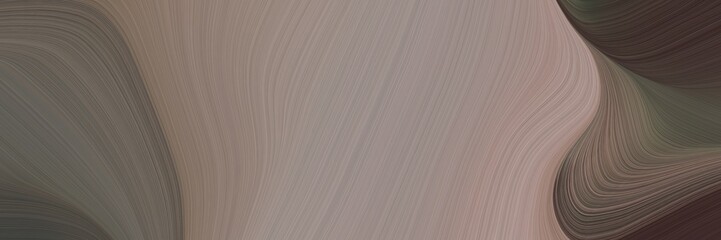 Aufkleber - abstract artistic horizontal header with gray gray, dark slate gray and dim gray colors. fluid curved flowing waves and curves for poster or canvas