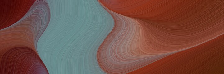 Poster - abstract flowing header with saddle brown, slate gray and old lavender colors. fluid curved flowing waves and curves for poster or canvas