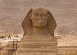 The Great Sphinx with the backdrop of Pyramid of Khafre