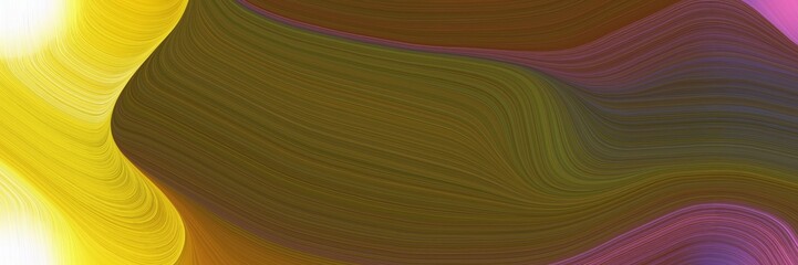 Poster - abstract moving header design with dark olive green, vivid orange and baby pink colors. fluid curved flowing waves and curves for poster or canvas