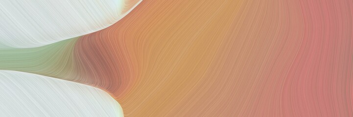 Poster - abstract surreal designed horizontal header with rosy brown, light gray and gray gray colors. fluid curved lines with dynamic flowing waves and curves for poster or canvas
