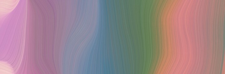 Poster - abstract surreal designed horizontal header with gray gray, rosy brown and dim gray colors. fluid curved flowing waves and curves for poster or canvas
