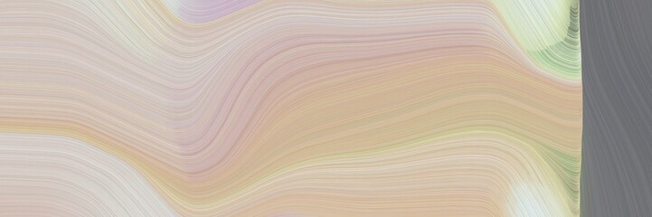 Poster - abstract surreal banner design with silver, old lavender and beige colors. fluid curved flowing waves and curves for poster or canvas