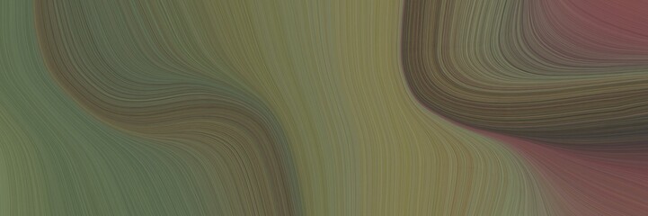 Aufkleber - abstract modern banner with pastel brown, old mauve and dark slate gray colors. fluid curved lines with dynamic flowing waves and curves for poster or canvas