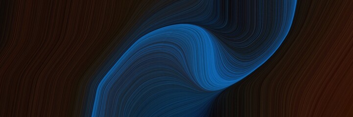 Aufkleber - abstract moving horizontal banner with very dark pink, strong blue and very dark red colors. fluid curved flowing waves and curves for poster or canvas